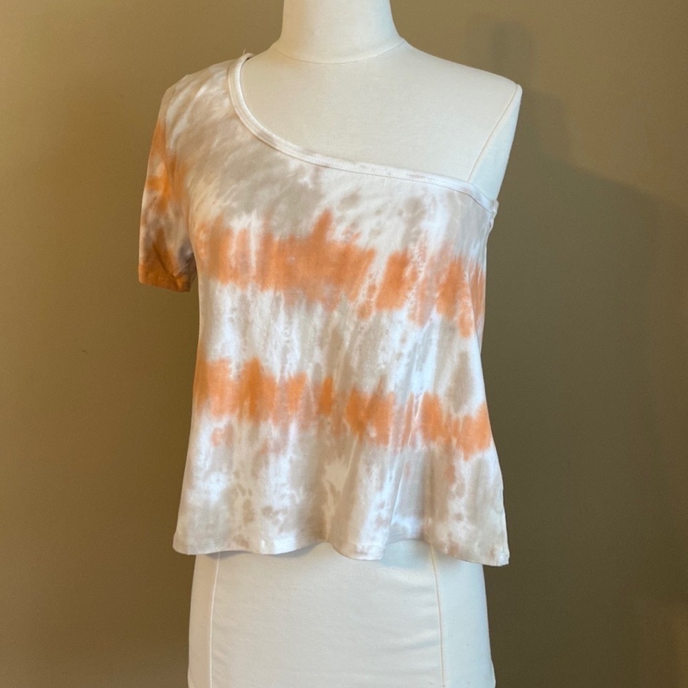 Peach‎ Love California One Shoulder Tie Dye Top NWOT- Small Festival Boho Indie